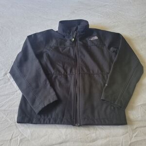 The North Face Windwall Softshell Jacket Boys Size Medium Black Fleece Lined